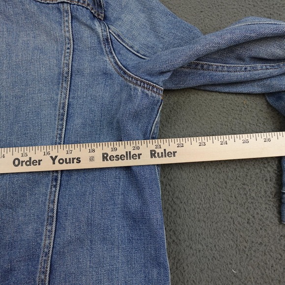 Gap 1969 Jacket Womens XL Blue Denim Sherpa Lined Trucker Bomber Western - Picture 9 of 11